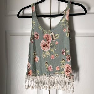 Floral print tank top